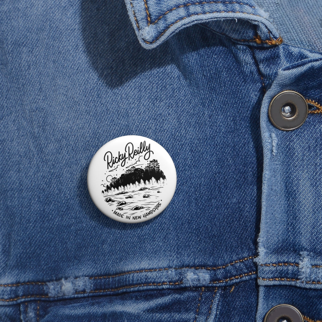 Ricky Reilly Scenic Pin Button — 'Made in New Hampshire' Nature Badge