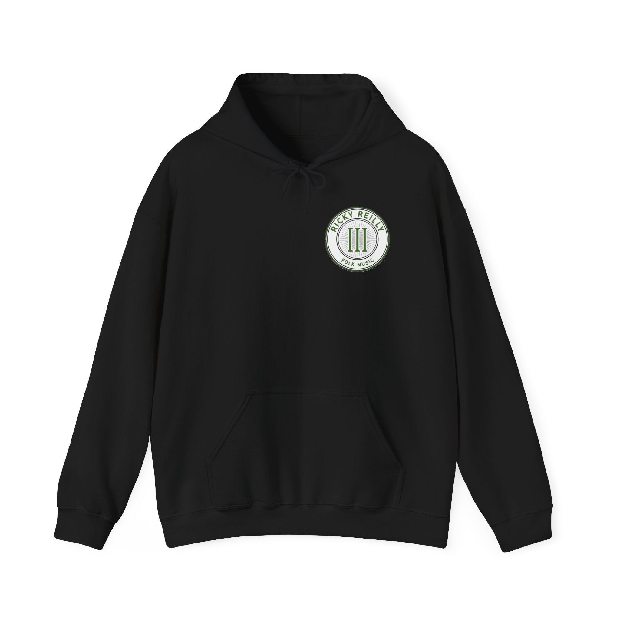 Minimalist 'III' Crest Hoodie — Vintage Green Logo Pullover
