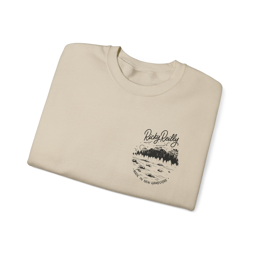 Crewneck Sweatshirt — Ricky Reilly Lake & Pine Forest Graphic