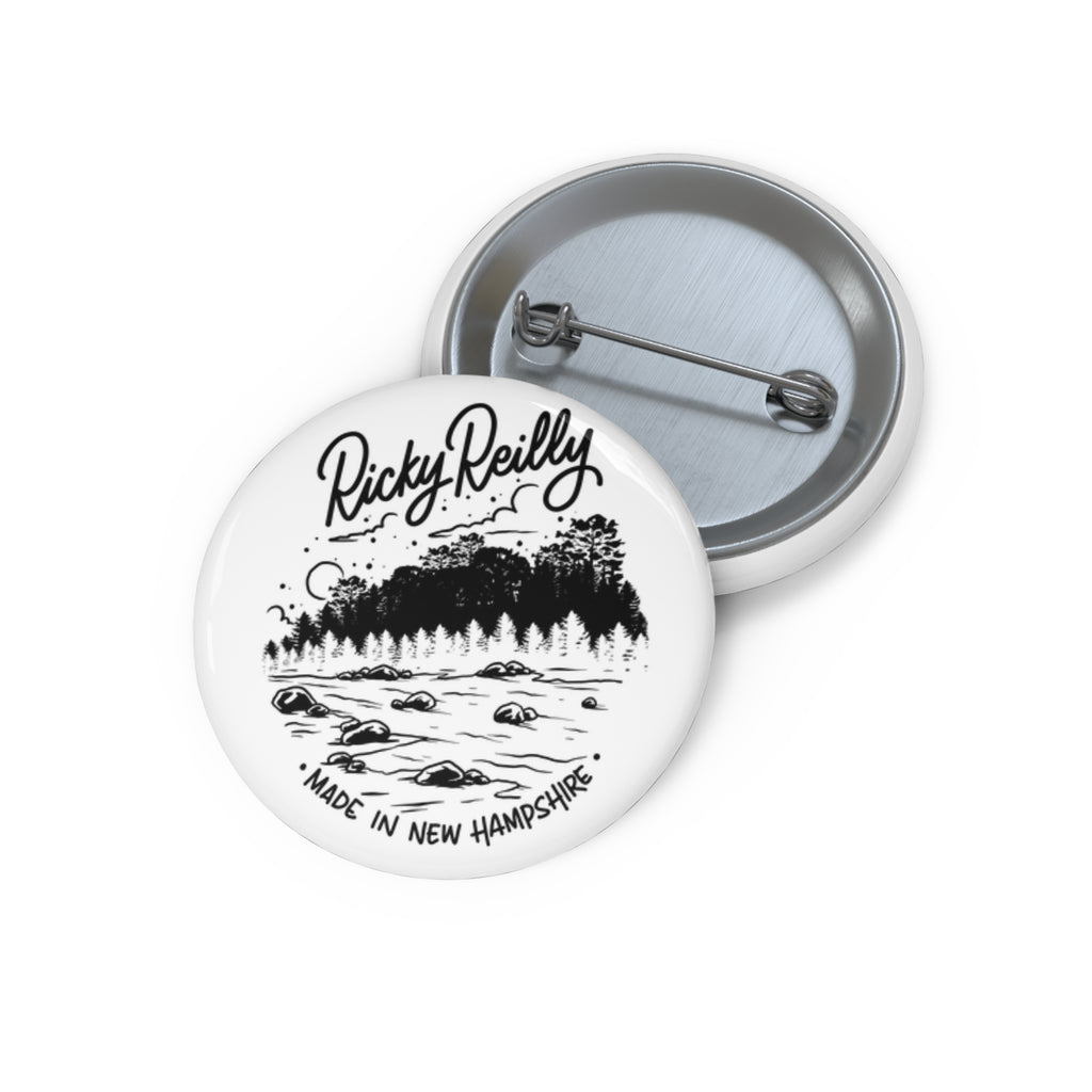 Ricky Reilly Scenic Pin Button — 'Made in New Hampshire' Nature Badge