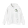 Minimalist 'III' Crest Hoodie — Vintage Green Logo Pullover